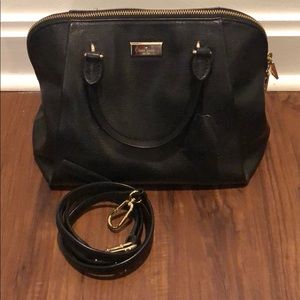 Kate Spade Medium Zip Black Leather Satchel